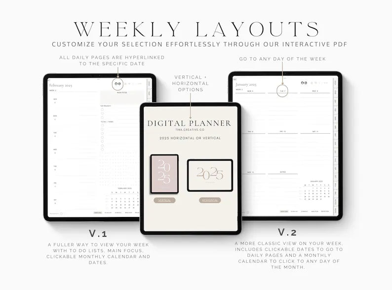 2025 2026 & Undated Digital Planner,GoodNotes Planner,Daily Planner,Weekly Planner,Notability Planner,iPad Planner,Apple Google Planner,Plan