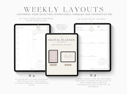 2025 2026 & Undated Digital Planner,GoodNotes Planner,Daily Planner,Weekly Planner,Notability Planner,iPad Planner,Apple Google Planner,Plan